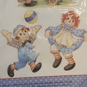 Raggedy Ann and Andy Iron on image Transfers era year 2001